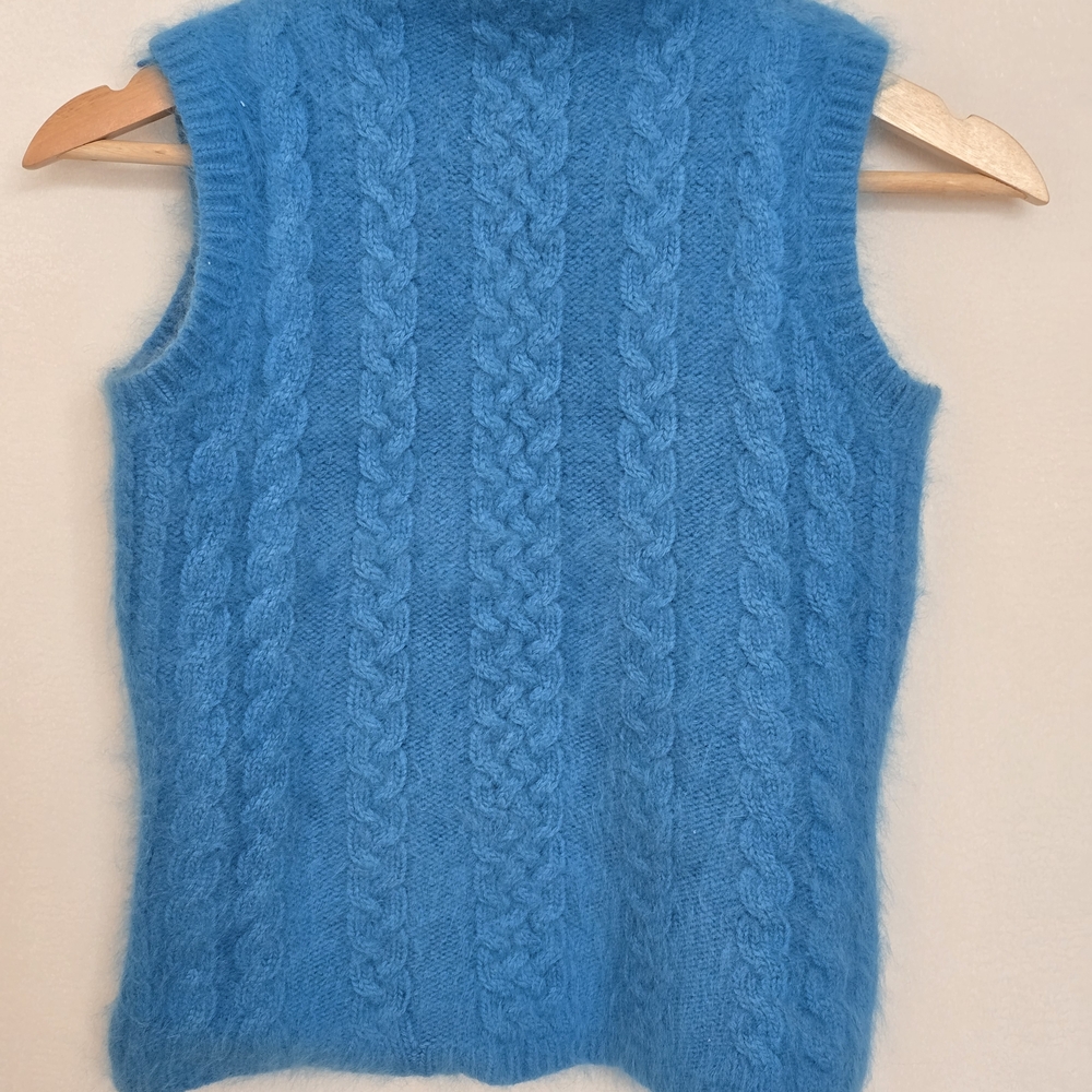 Parasuco Vibrant Blue Cable Knit Sweater Vest